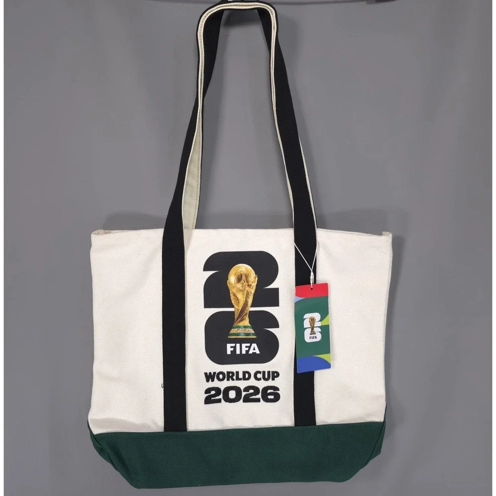FIFA WORLD CUP 2026 New Official Licensed Canvas Heavyweight Tote Bag Gold Logo